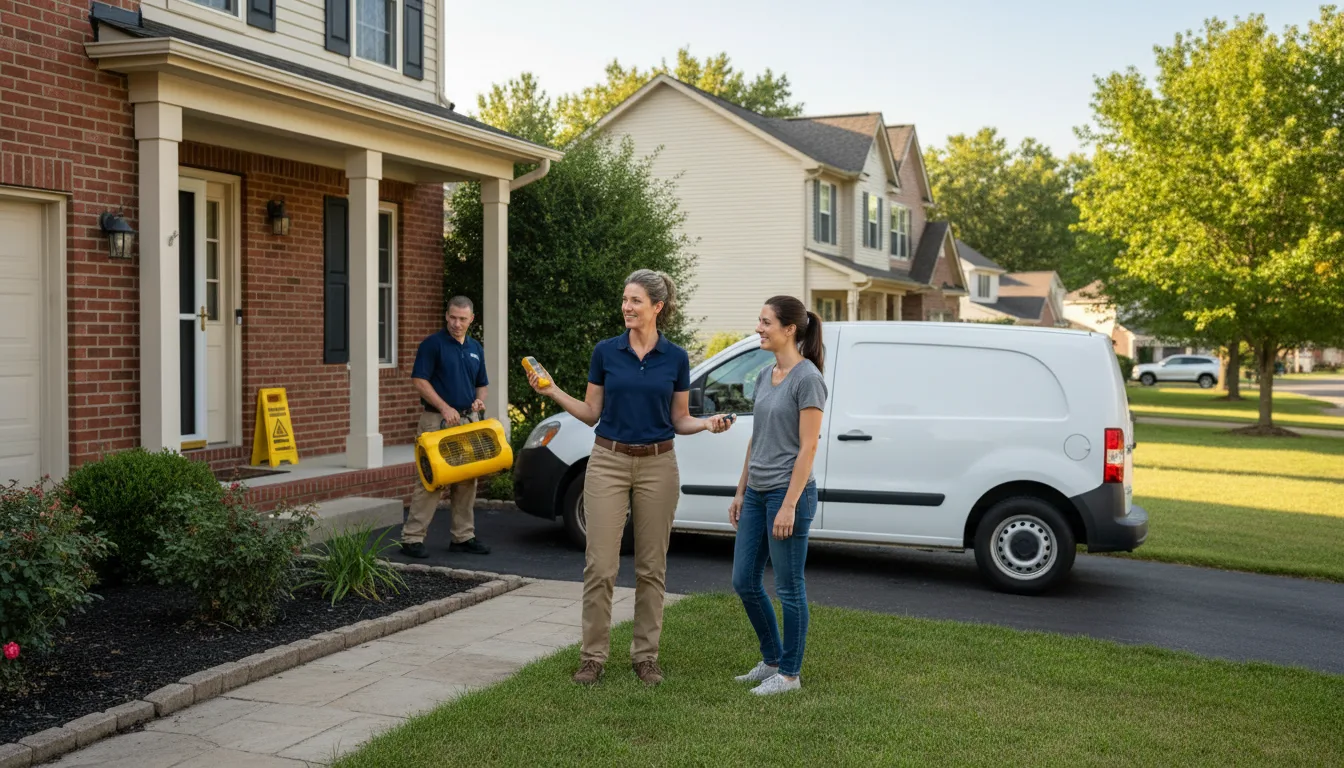 Residential water damage restoration in Popejoy, IA